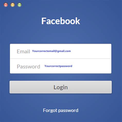 Log into your Facebook account 